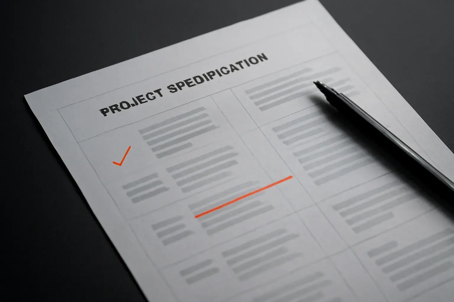 A wide, dark supporting image representing the studio’s engineered, step-by-step process.